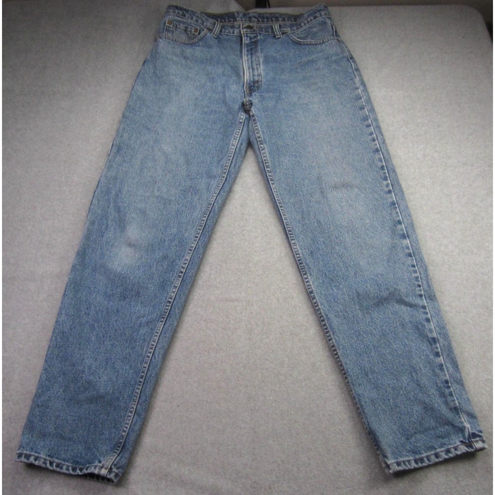 Vtg Levis 550 Jeans Mens 34x32 Blue Relaxed Fit Tapered Leg Zip Fly Denim